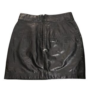 Black Leather Mini Skirt